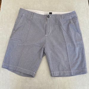 BLUE STRIPED COTTON ON CHINO SHORTS